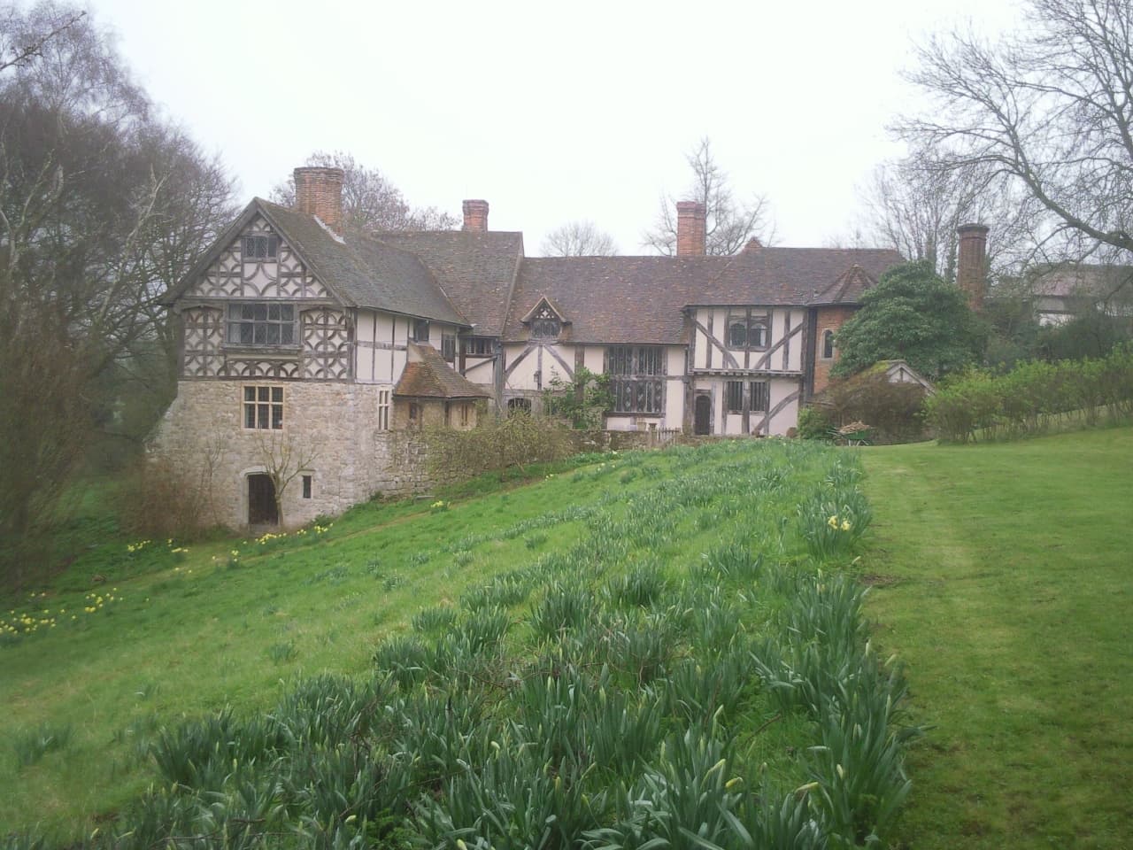 The half-timbered house at Stoneacre in Otham