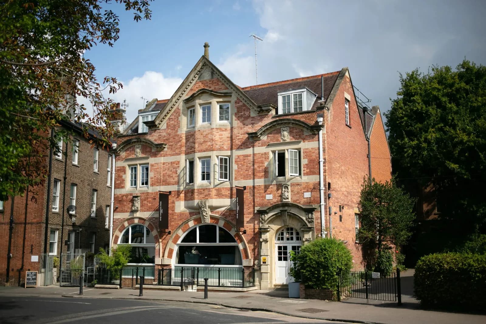 The red-brick frontage of One Warwick Park hotel in Tunbridge Wells
